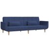vidaXL Schlafsofa 2-Sitzer mit 2 Kissen Blau Stoff