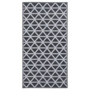 vidaXL Outdoor-Teppich ARAKIL Schwarz 160x230 cm PP