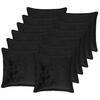 vidaXL Kissenbezug 12 stk. HOUTEN Schwarz 45 x 45 cm Flanell
