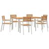 vidaXL Garten-Ess-Set 7 pcs Braun Massives Teakholz