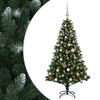 vidaXL K&uuml;nstlicher Weihnachtsbaum mit Kugel 120 cm 150 LEDs