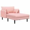 vidaXL Gro&szlig;e Chaiselongue Rosa Boucl&eacute;