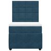vidaXL Boxspringbett mit Matratze Dunkelblau 90x200 cm Samt