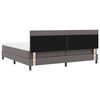 vidaXL Boxspringbett mit Matratze Grau 200 x 200 cm Kunstleder