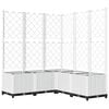vidaXL Pflanzk&uuml;bel mit Rankgitter Wei&szlig; 120x120x136 cm PP