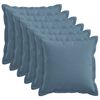 vidaXL Kissenbezug 6 stk. HOUTEN Jeans blau 40 x 40 cm Kunstleinen