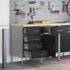 vidaXL Werkbank mit Schubladen 2 pcs Schwarz und Grau 75 x 45 x 85 cm
