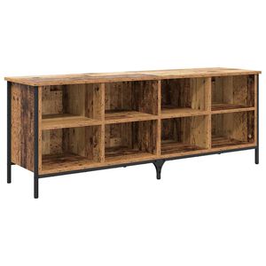 vidaXL Schuhschrank 131 x 35 x 50 cm Verbundholz und Eisen Altholz