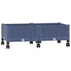 vidaXL Gartenpflanzer mit R&auml;dern Blaugrau 80 x 40 x 33 cm PP