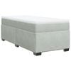 vidaXL Boxspringbett mit Matratze Hellgrau 80x200 cm Samt