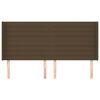 vidaXL Kopfteil mit Ohren Dunkelbraun 203x16x118/128 cm Stoff