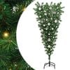 vidaXL Umgedrehter Kunst Weihnachtsbaum mit Kugelset Gr&uuml;n 150 cm PVC