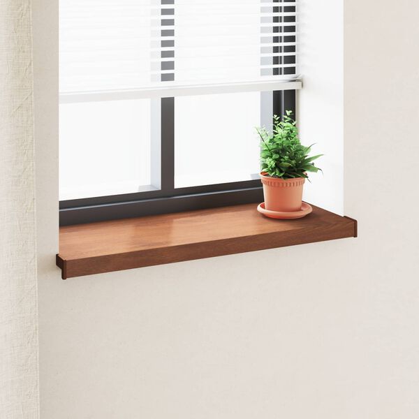 vidaXL Fensterbank Braunes Holz 100 x 35 x 4,5 cm PVC