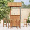 vidaXL Outdoor-Bartisch mit Dach 113x106x217 cm Akazie Massivholz