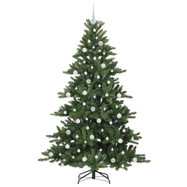 vidaXL Künstlicher klappbarer Weihnachtsbaum 210 cm PVC und Stahl
