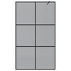 vidaXL Walk-in Duschwand Schwarz 115 x 195 cm Geh&auml;rtetes Glas