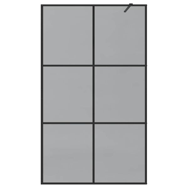 vidaXL Walk-in Duschwand Schwarz 115 x 195 cm Geh&auml;rtetes Glas