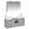 vidaXL Badezimmerschrank-Set 4 pcs Grau Sonoma 100 x 14,5 x 70 cm