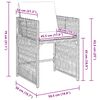 vidaXL Gartenst&uuml;hle mit Kissen 4 Stk. Beigemischung Poly Rattan