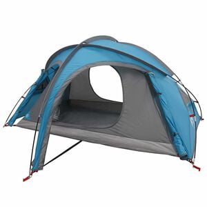 vidaXL Trekkingzelt mit Regenplane wasserabweisend 2 Personen Blau