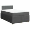 vidaXL Boxspringbett mit Matratze Dunkelgrau 120x200 cm Stoff