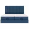 vidaXL Ottoman-Bett mit Matratzen & LEDs Blau 180x200 cm Stoff