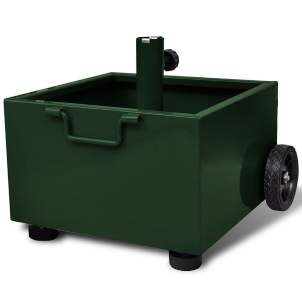 vidaXL Bepflanzbarer Sonnenschirmst&auml;nder Blumentopf Gr&uuml;n