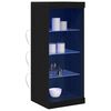 vidaXL LED-Sideboard Schwarz Eichen-Optik 41 x 37 x 100 cm