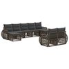 vidaXL Gartensofa-set 9 pcs Grau und Dunkelgrau Poly-Rattan