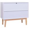 vidaXL Sideboard Wei&szlig; 88,5x40x80 cm MDF und Rattan