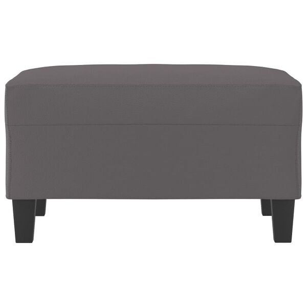 vidaXL Fu&szlig;hocker Grau 70x55x41 cm Kunstleder