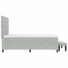 vidaXL Boxspringbett mit Matratze Hellgrau 160 x 200 cm Samt