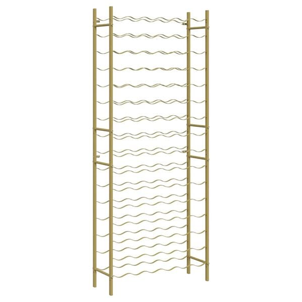 vidaXL Weinregal f&uuml;r 96 Flaschen Golden Metall