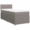 vidaXL Boxspringbett mit Matratze Taupe 100x200 cm Stoff