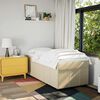 vidaXL Boxspringbett mit Matratze Creme 100x200 cm Stoff