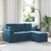 vidaXL Sofa Blau Gesamtabmessungen: 178 x 134 x 80 cm (B x T x H) Samt