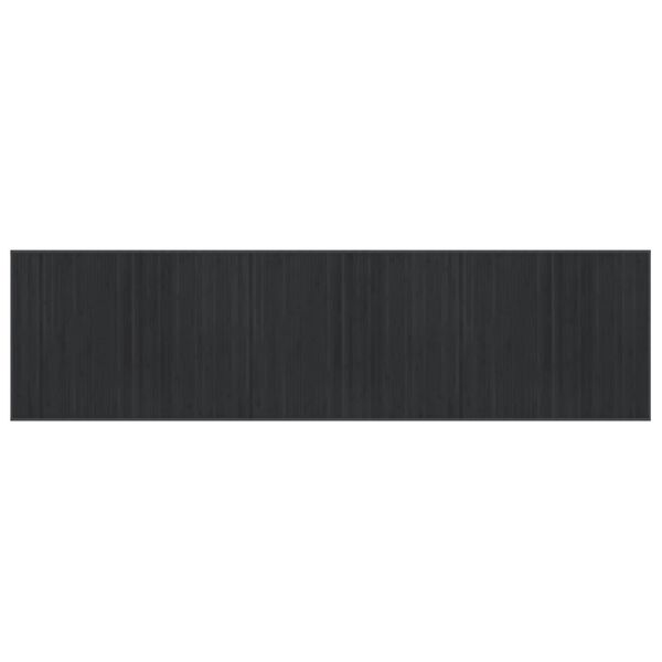 vidaXL Teppich Rechteckig Grau 80x300 cm Bambus