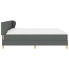 vidaXL Boxspringbett mit Matratze Dunkelgrau 200 x 200 cm Stoff