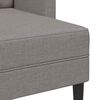 vidaXL 2-Sitzer-Sofa mit Chaiselongue L-Form Taupe 125 cm Stoff