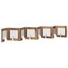 vidaXL Klappbares Hundetor mit St&auml;ndern 8 stk. Altholz 60 cm