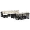 vidaXL Gartensofa-set 11 stk. Schwarz Poly-Rattan