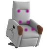 vidaXL Massagesessel mit Aufstehhilfe Wolkengrau Stoff
