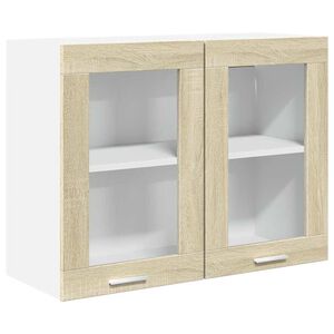 vidaXL H&auml;ngeglasschrank Lyon Sonoma-Eiche 80x31x60 cm Holzwerkstoff