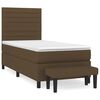 vidaXL Boxspringbett mit Matratze Dunkelbraun 80x200 cm Stoff