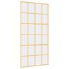 vidaXL Schiebet&uuml;r Golden 102,5x205 cm ESG-Klarglas und Aluminium