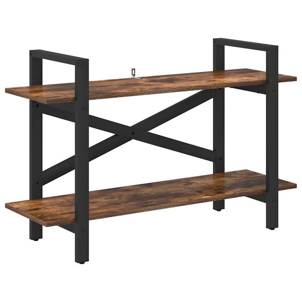 vidaXL B&uuml;cherregal Ger&auml;ucherte Eiche 100 x 33,5 x 64 cm Holzwerkstoff