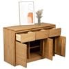 vidaXL Sideboard SAUDA Eiche-Optik 114x43x75,5 cm Kiefernholz