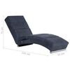 vidaXL Massage Chaiselongue Grau Wildleder-Optik