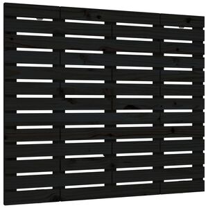 vidaXL Wand-Kopfteil Schwarz 106x3x91,5 cm Massivholz Kiefer