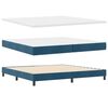 vidaXL Boxspringbett mit Matratze Dunkelblau 200 x 200 cm Samt